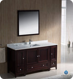 Fresca Oxford 60" Mahogany Traditional Bathroom Vanity