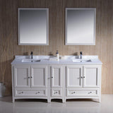 Fresca Oxford 72" Double Sink Vanity