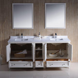 Fresca Oxford 72" Double Sink Vanity