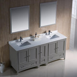 Fresca Oxford 72" Double Sink Vanity