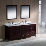 Fresca Oxford 72" Double Sink Vanity