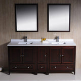 Fresca Oxford 72" Double Sink Vanity