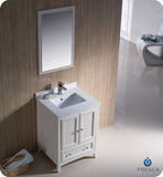 Fresca Oxford 24" Antique White Traditional Bathroom Vanity