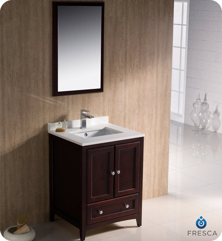 Fresca Oxford 24" Mahogany Traditional Bathroom Vanity