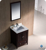 Fresca Oxford 24" Mahogany Traditional Bathroom Vanity