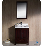 Fresca Oxford 24" Mahogany Traditional Bathroom Vanity