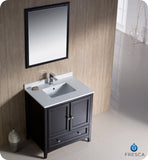 Fresca Oxford 30" Espresso Traditional Bathroom Vanity