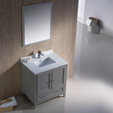 Fresca Oxford 30" Gray Traditional Bathroom Vanity