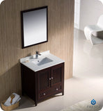 Fresca Oxford 30" Mahogany Traditional Bathroom Vanity