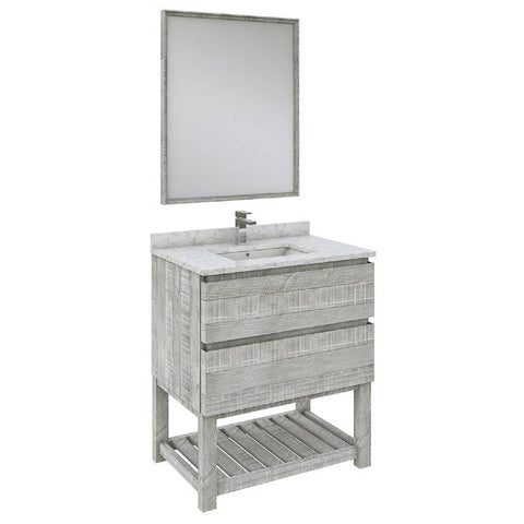 Fresca Formosa 30" Modern Ash Bathroom Vanity Set w/ Open Bottom | FVN3130ASH-FS