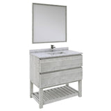 Fresca Formosa 36" Modern Ash Bathroom Vanity Set w/ Open Bottom | FVN3136ASH-FS