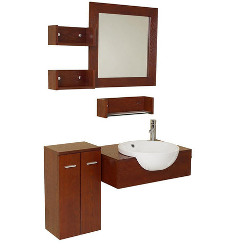 Fresca Stile 26" Single Bathroom Vanity w/ Mirror