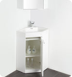 Fresca Coda 18" White Modern Corner Bathroom Vanity