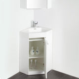 Fresca Coda 18" White Corner Bathroom Vanity