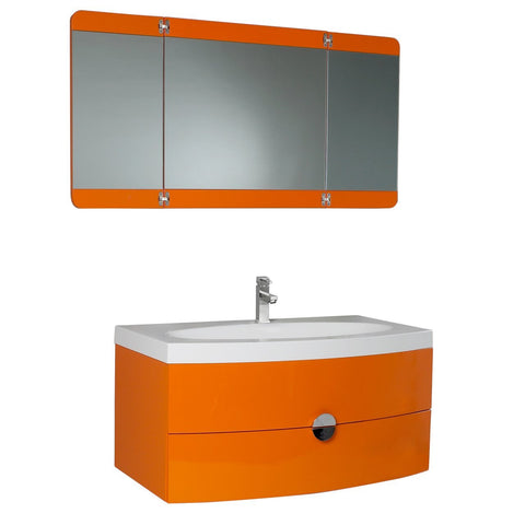 Fresca Energia 36" Bathroom Vanity w/ Folding Mirror