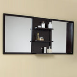 Fresca Vetta Espresso Modern Double Sink Bathroom Vanity w/ Mirror