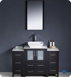 Fresca Torino 48" Espresso Modern Vanity w/ 2 Side Cabinets & Vessel Sink