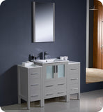 Fresca Torino 48" Gray Modern Vanity w/ 2 Side Cabinets & Integrated Sink