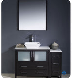 Fresca Torino 48" Espresso Modern Bathroom Vanity w/ Side Cabinet & Vessel Sink