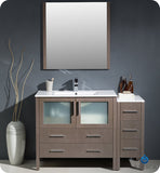 Fresca Torino 48" Gray Oak Modern Vanity w/ Side Cabinet & Integrated Sink