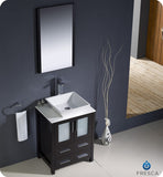 Fresca Torino 24" Espresso Modern Bathroom Vanity w/ Vessel Sink