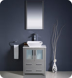 Fresca Torino 24" Gray Modern Bathroom Vanity w/ Vessel Sink