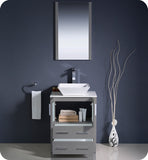 Fresca Torino 24" Gray Modern Bathroom Vanity w/ Vessel Sink