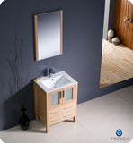 Fresca Torino 24" Light Oak Modern Bathroom Vanity w/ Integrated Sink