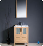 Fresca Torino 24" Light Oak Modern Bathroom Vanity w/ Integrated Sink