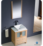 Fresca Torino 24" Light Oak Modern Bathroom Vanity w/ Vessel Sink