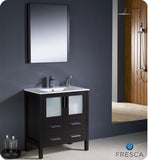 Fresca Torino 30" Espresso Modern Bathroom Vanity w/ Integrated Sink