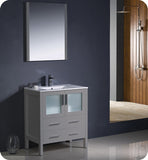 Fresca Torino 30" Gray Modern Bathroom Vanity w/ Integrated Sink