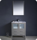 Fresca Torino 30" Gray Modern Bathroom Vanity w/ Integrated Sink