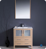 Fresca Torino 30" Light Oak Modern Bathroom Vanity w/ Integrated Sink