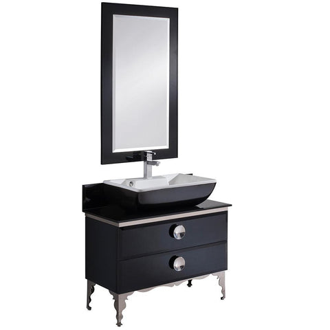 Fresca Moselle 36" Modern Glass Bathroom Vanity