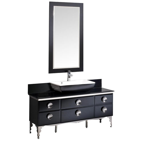 Fresca Moselle 59" Modern Glass Bathroom Vanity