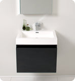 Fresca Nano 24" Black Modern Bathroom Vanity w/ Medicine Cabinet