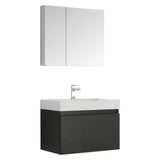 Fresca Mezzo 30" Wall Hung Bathroom Vanity