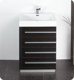 Fresca Livello 24" Black Modern Bathroom Vanity w/ Medicine Cabinet