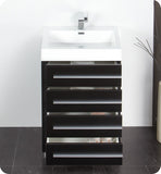 Fresca Livello 24" Black Modern Bathroom Vanity w/ Medicine Cabinet