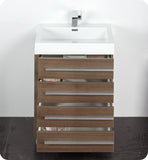 Fresca Livello 24" Gray Oak Modern Bathroom Vanity w/ Medicine Cabinet