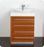 Fresca Livello 24" Teak Modern Bathroom Vanity w/ Medicine Cabinet