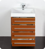 Fresca Livello 24" Teak Modern Bathroom Vanity w/ Medicine Cabinet