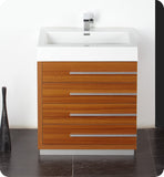 Fresca Livello 30" Teak Modern Bathroom Vanity w/ Medicine Cabinet