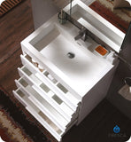 Fresca Livello 30" White Modern Bathroom Vanity w/ Medicine Cabinet