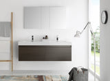 Fresca Mezzo 60" Wall Hung Double Sink Vanity