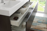 Fresca Mezzo 60" Wall Hung Double Sink Vanity