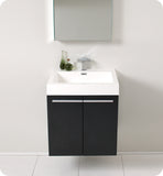 Fresca Alto 23" Black Modern Bathroom Vanity w/ Medicine Cabinet