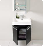 Fresca Alto 23" Black Modern Bathroom Vanity w/ Medicine Cabinet