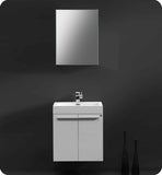 Fresca Alto 23" White Modern Bathroom Vanity w/ Medicine Cabinet